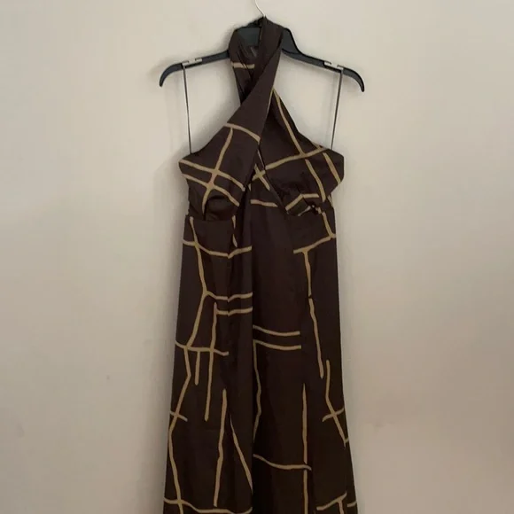 Banana Republic Black and Tan Midi Dress - NWT! 🤎 - Picture 4 of 12